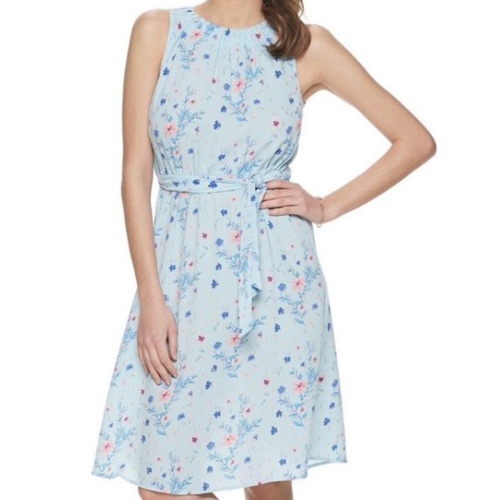 Juicy Couture golden rain floral Feminine Modest Cottagecore dress size XL - Picture 1 of 10